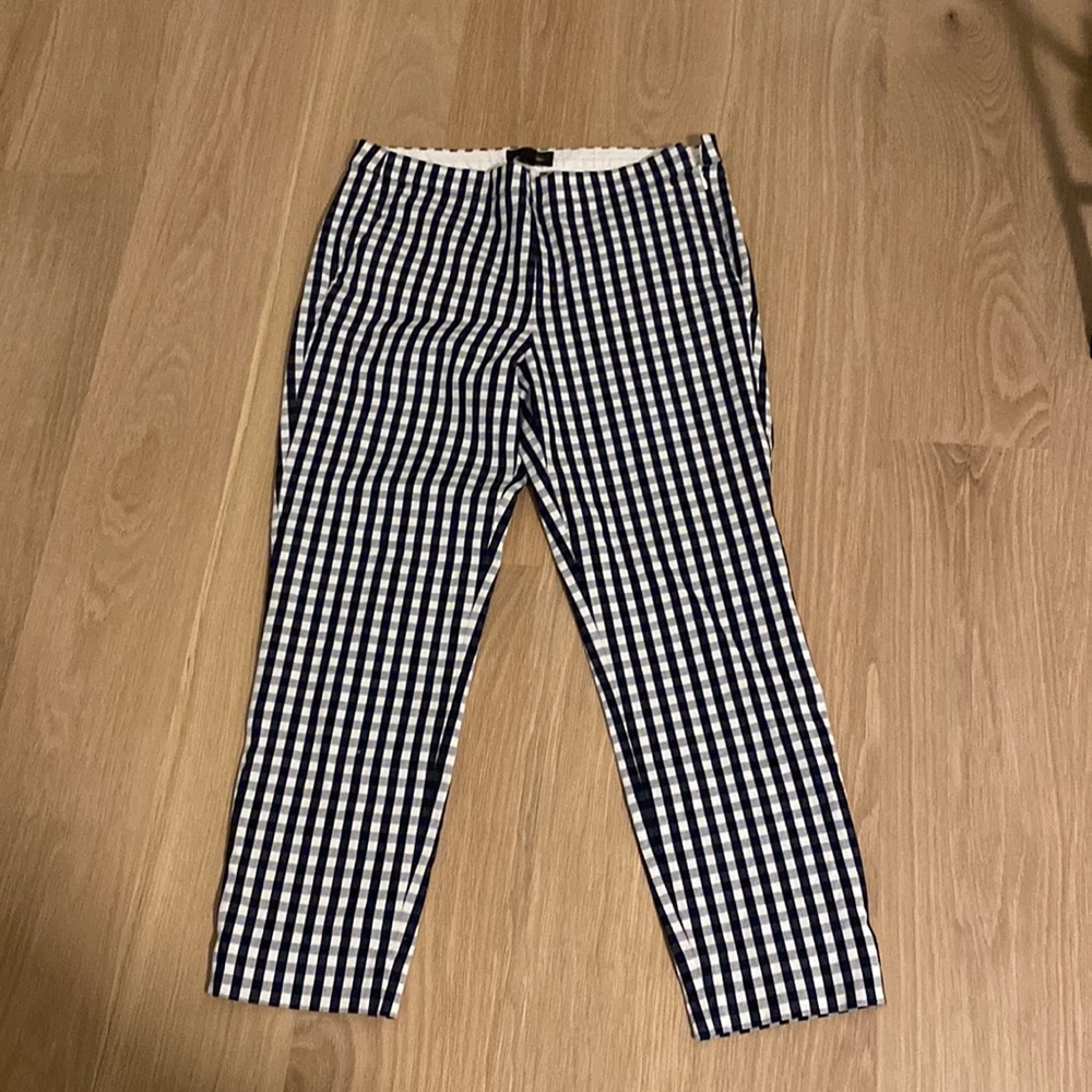 Spring ‘18 J.Crew Retail Martie Gingham Bi-Stretch Ankle Pamts